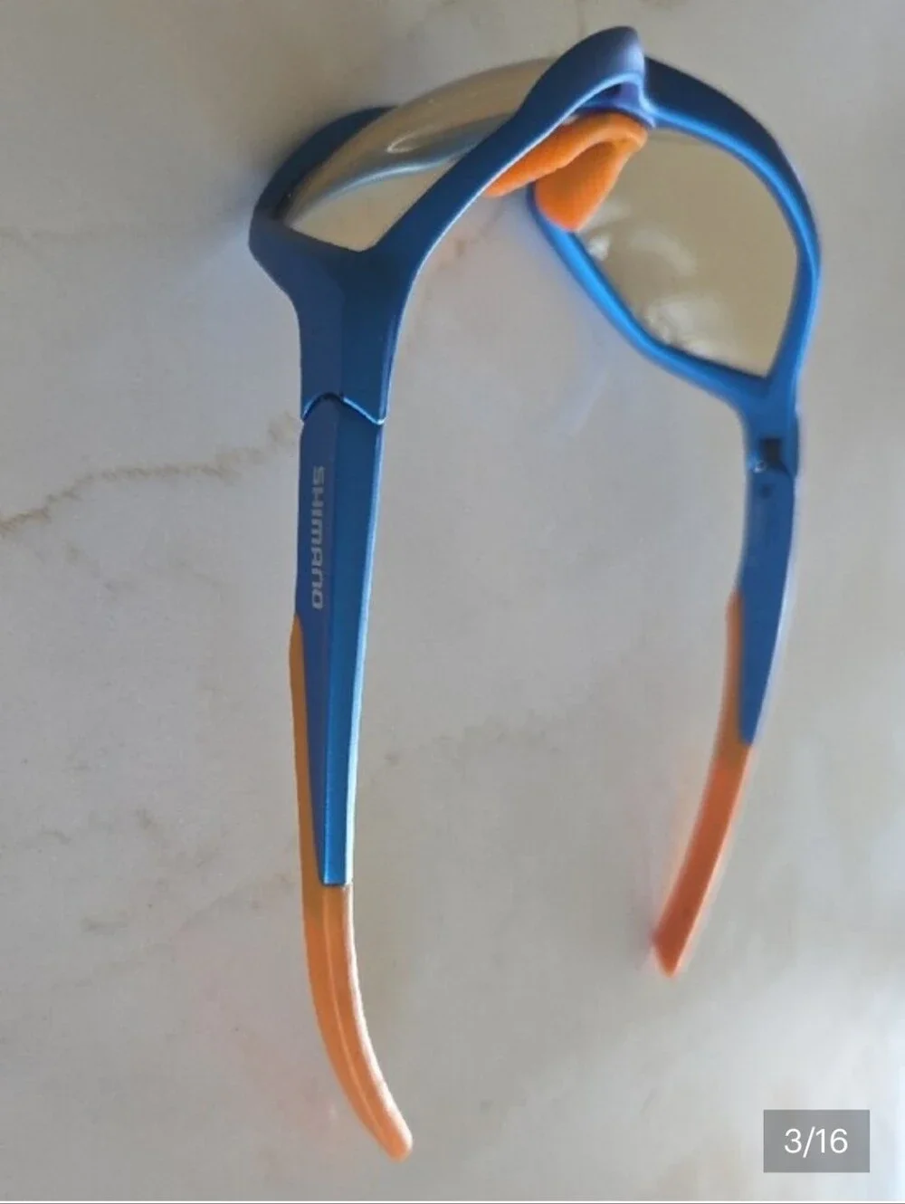 Shimano Blue Orange Sport Sunglasses with Amber Interchangeable Lenses